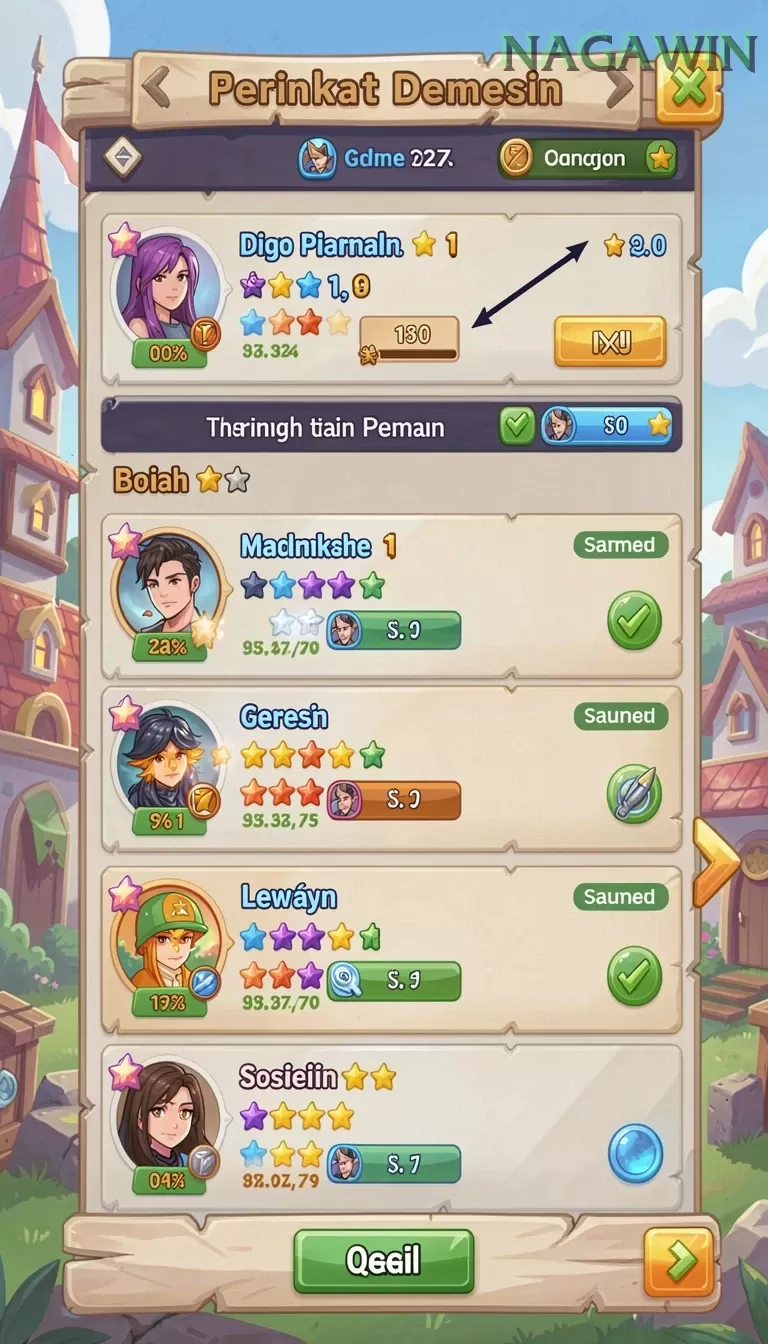 Cuplikan layar menu unduhan nagawin untuk perangkat Android